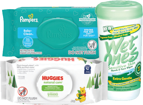 Pampers, Huggies, or Wet Ones Wipes