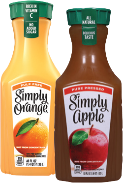 Simply Orange Juice and Variety Juice