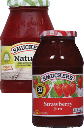 Smucker’s Strawberry Jam or Natural Spreads